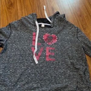 Grey love sweatshirt
